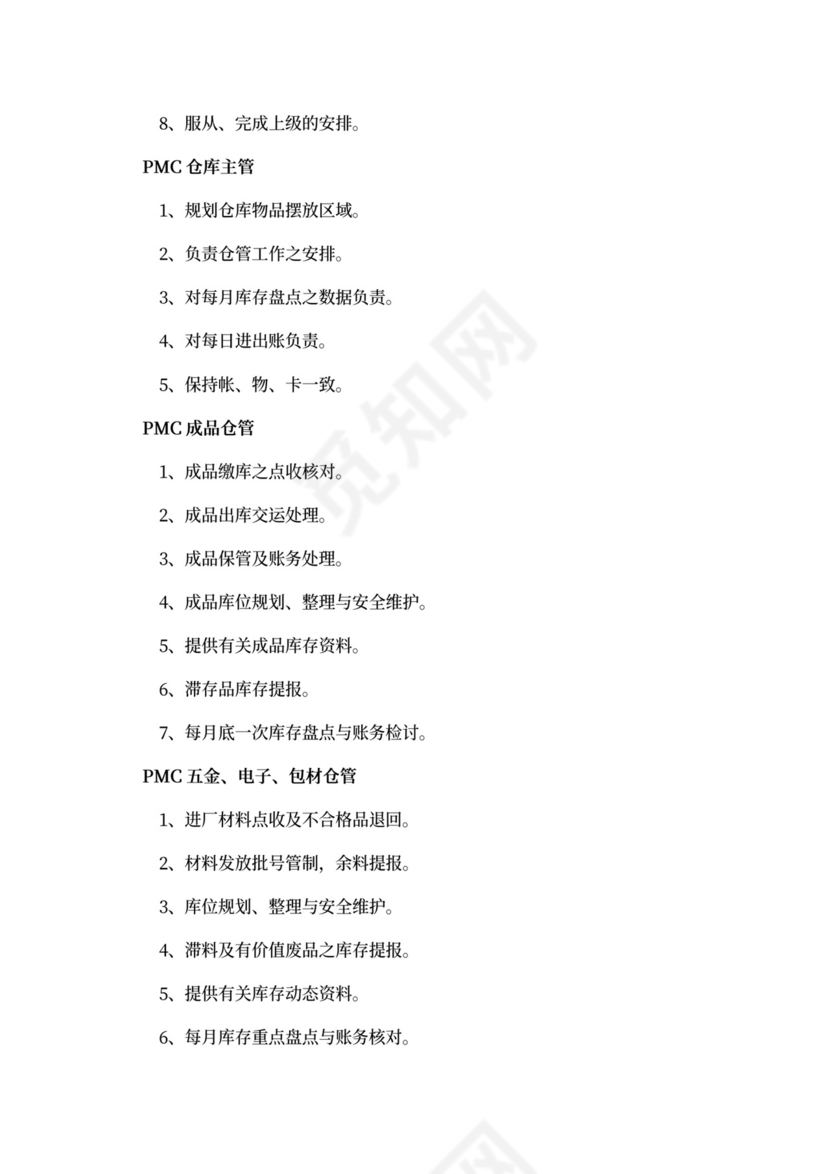 生产计划员岗位职责