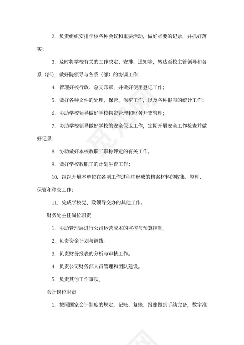 学校副校长岗位职责