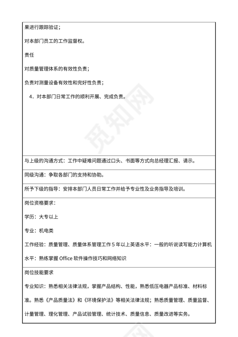 公司部门职责岗位职责大全Word文档