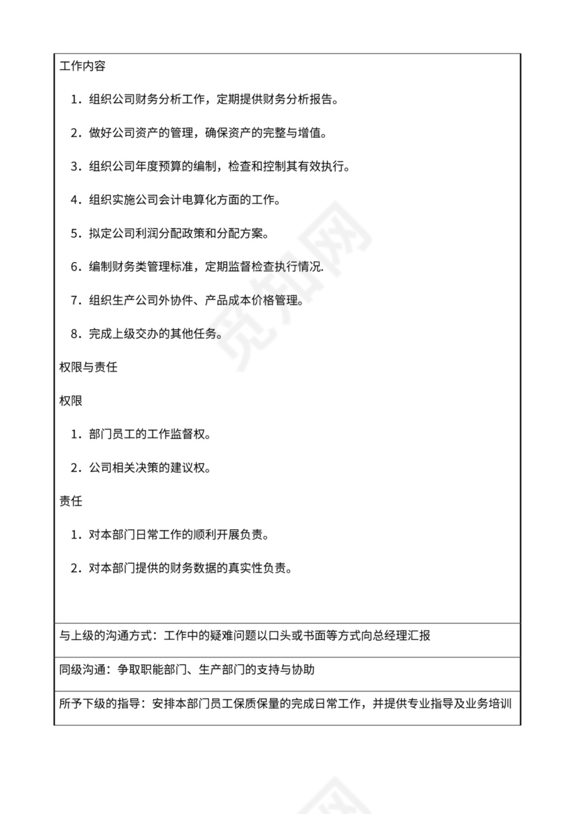 公司部门职责岗位职责大全Word文档