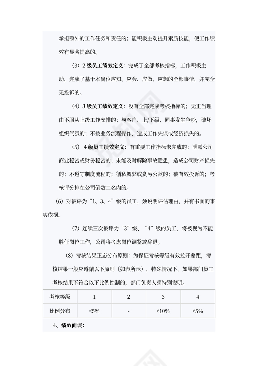 汽车4S店员工绩效管理制度