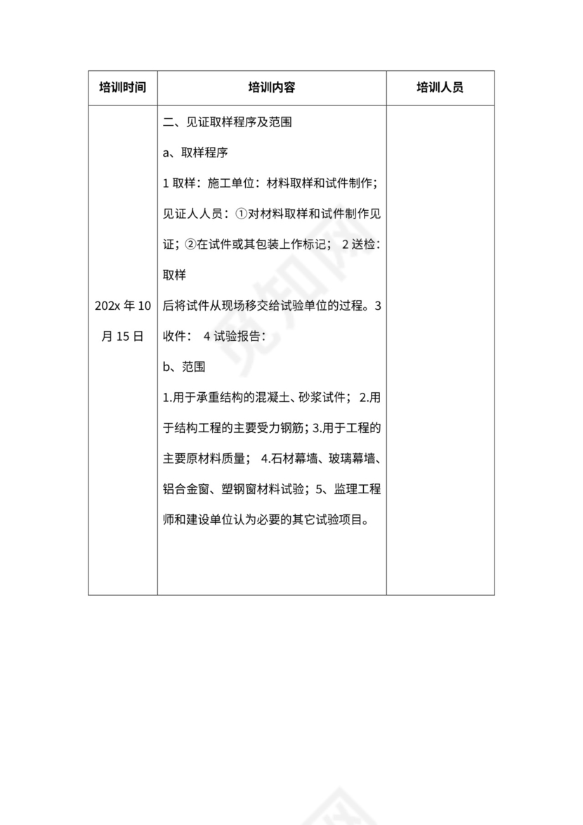 监理人员培训计划