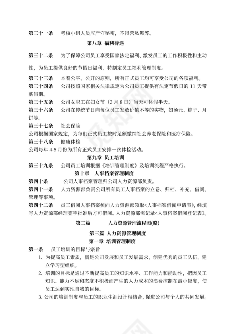 人力资源管理规章制度