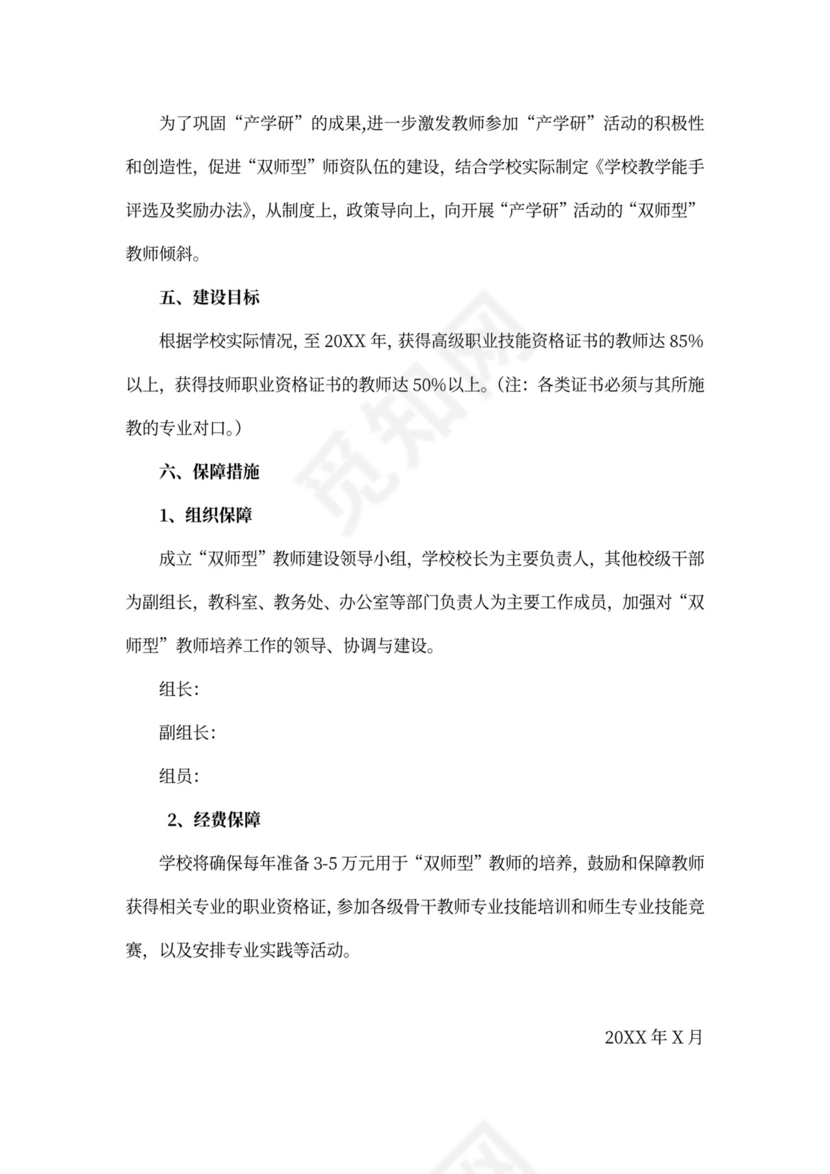 “双师型”教师队伍建设方案(精选.)