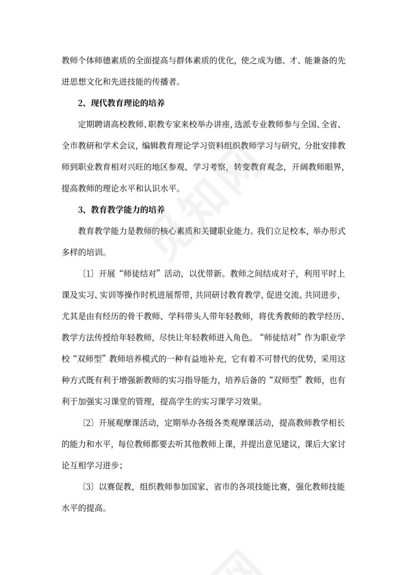 双师型教师队伍建设规划及总结