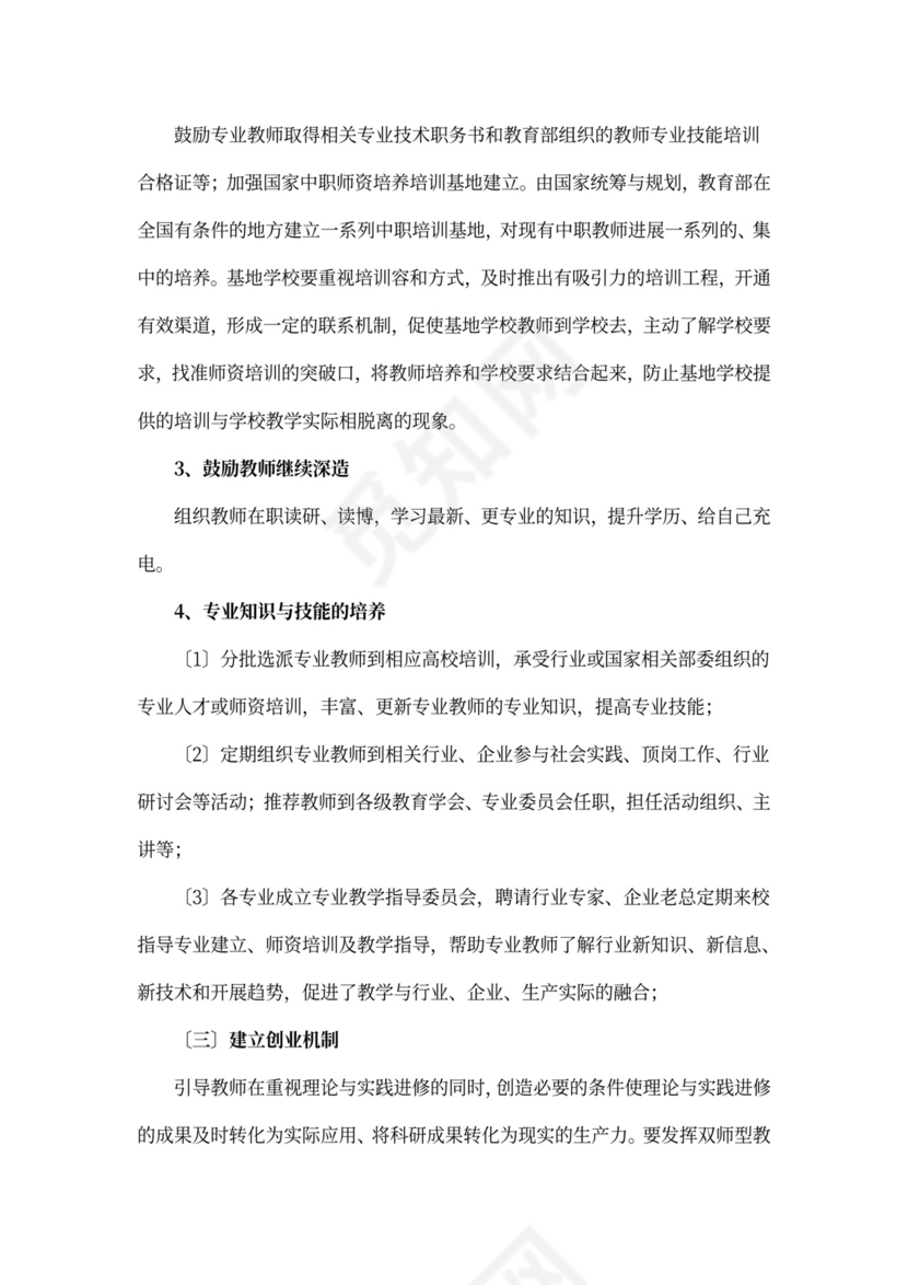 双师型教师队伍建设规划及总结