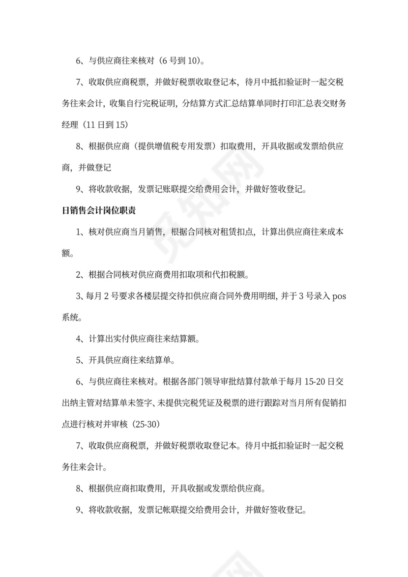 财务经理岗位职责模板