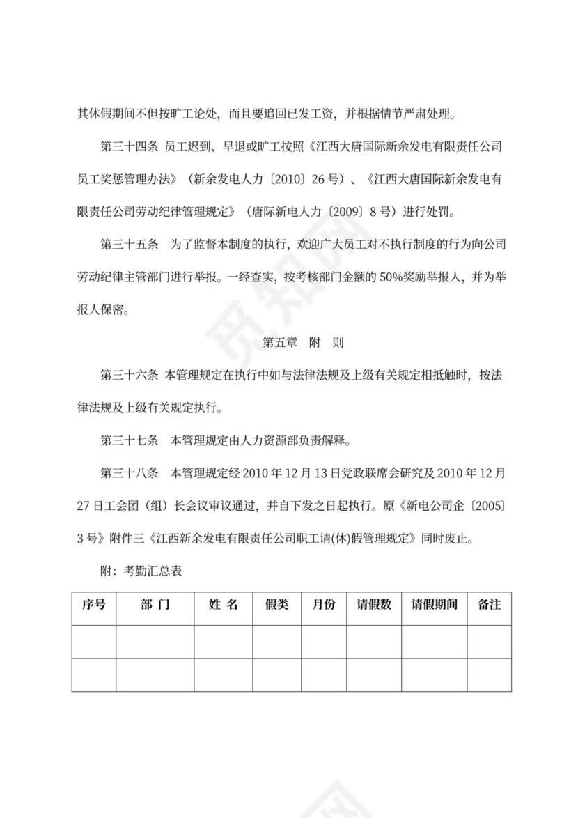 员工休假管理规定