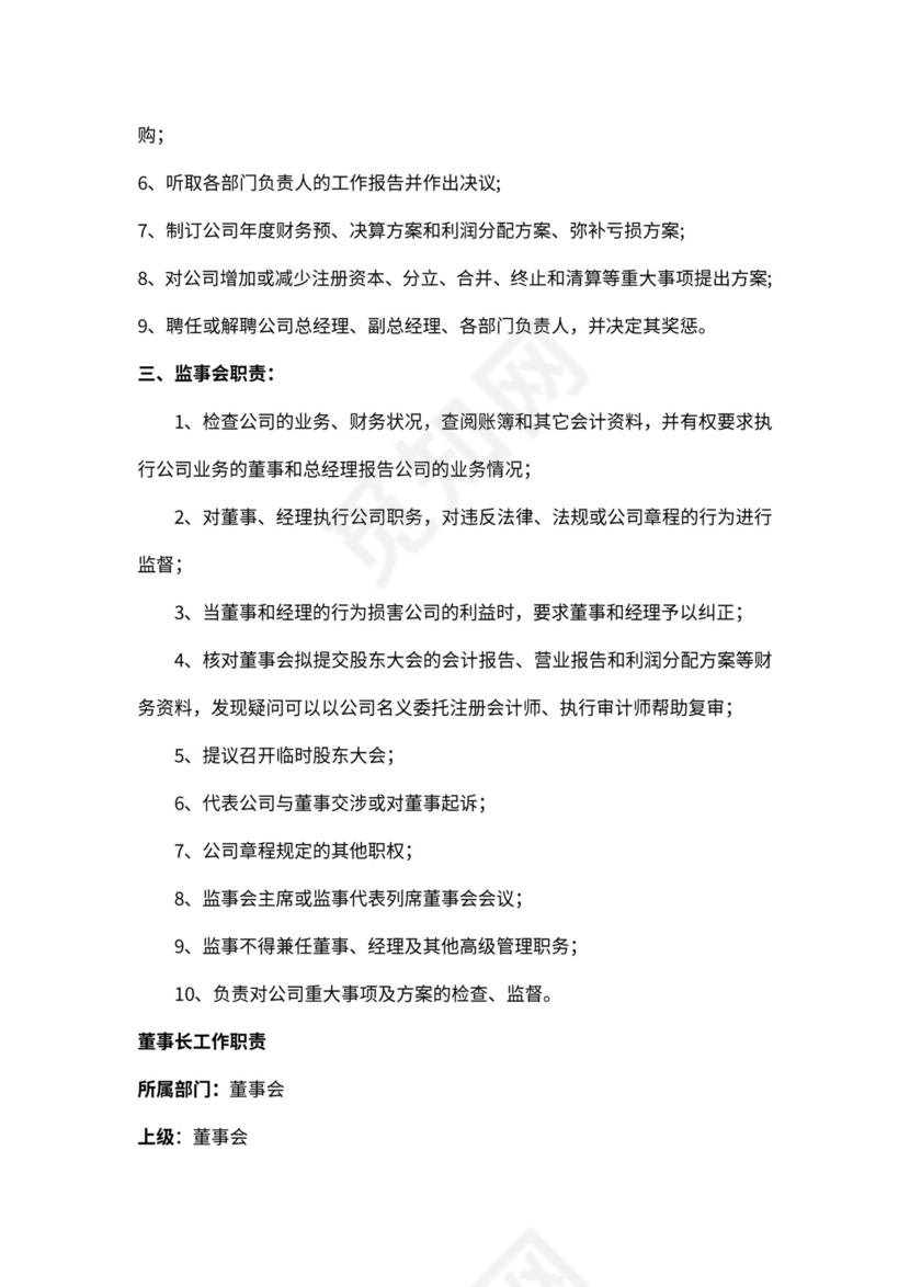 董事会监事会高管职责