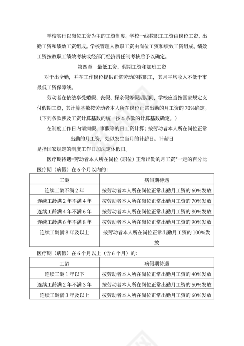 学校工资集体协商合同