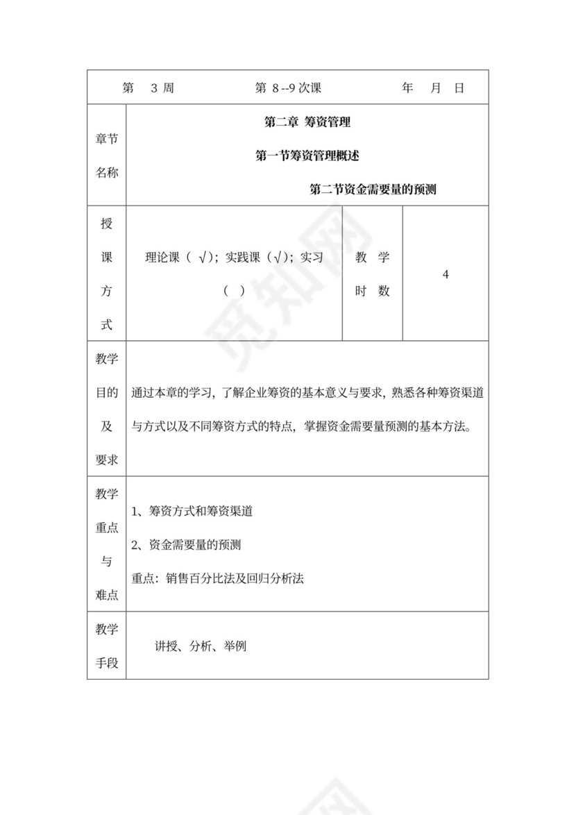 财务管理培训教案