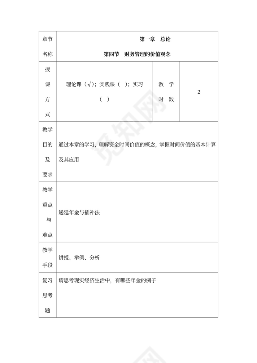 财务管理培训教案