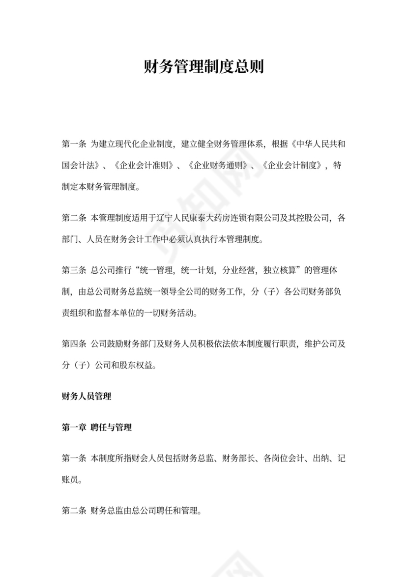 集团公司财务管理制度(DOC)