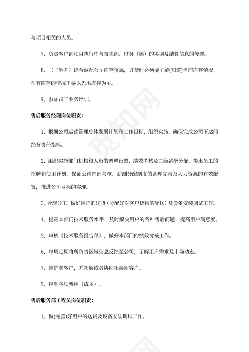 公司岗位职责手册