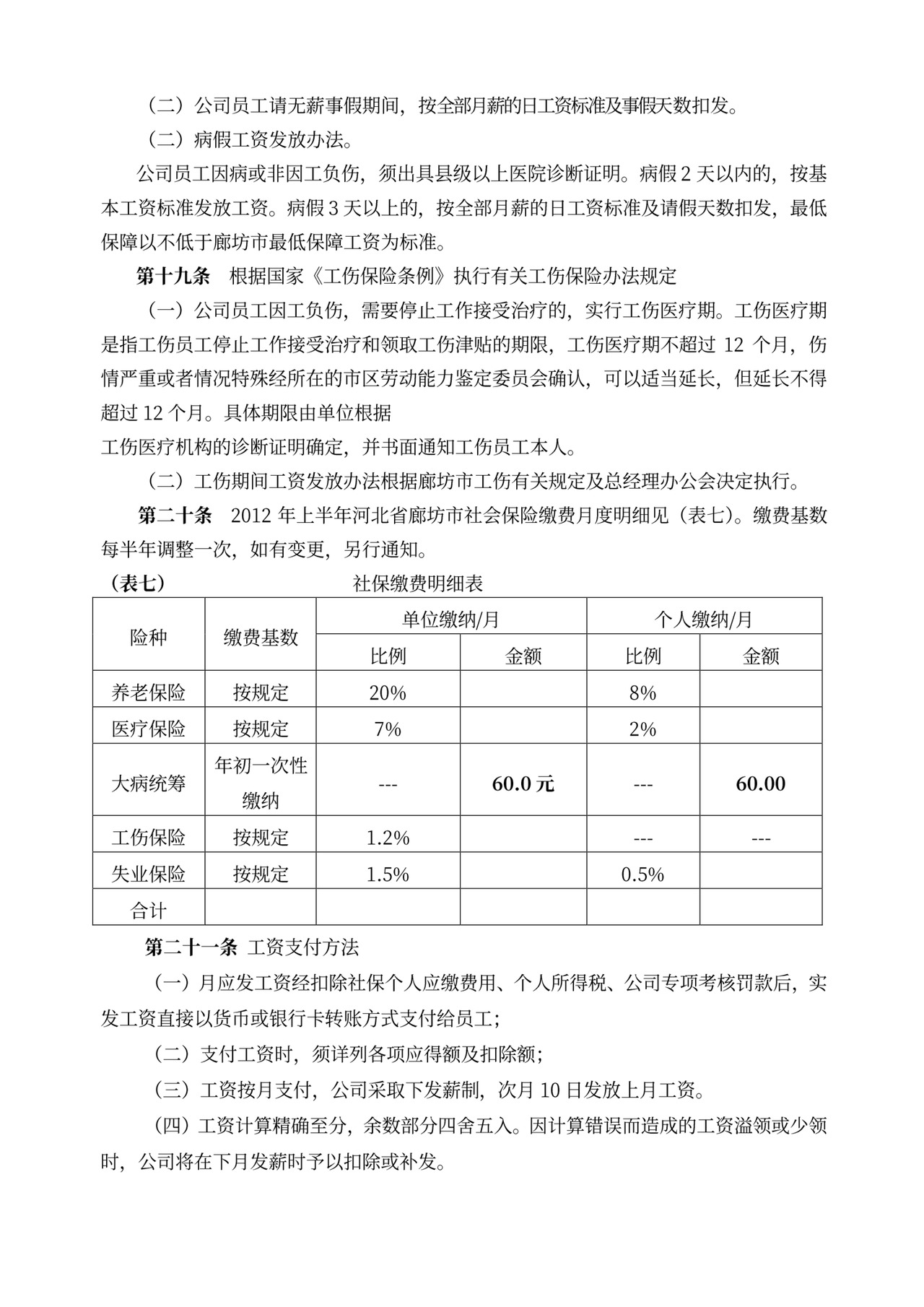 薪酬制度试行版
