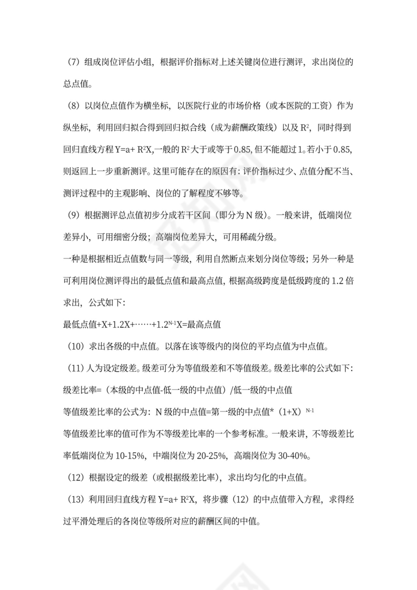 医院薪酬管理体系