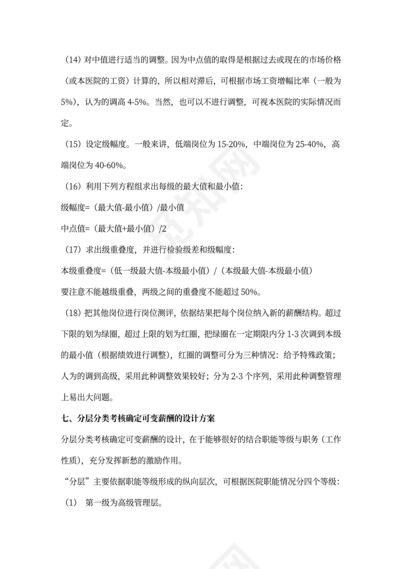 医院薪酬管理体系