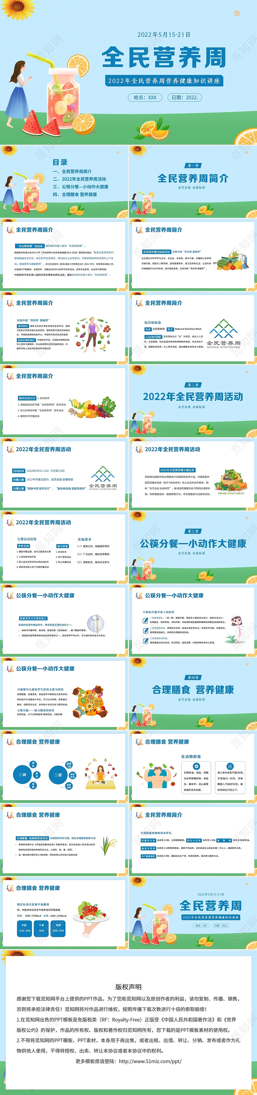 2022年全民营养周营养健康知识讲座PPT课件