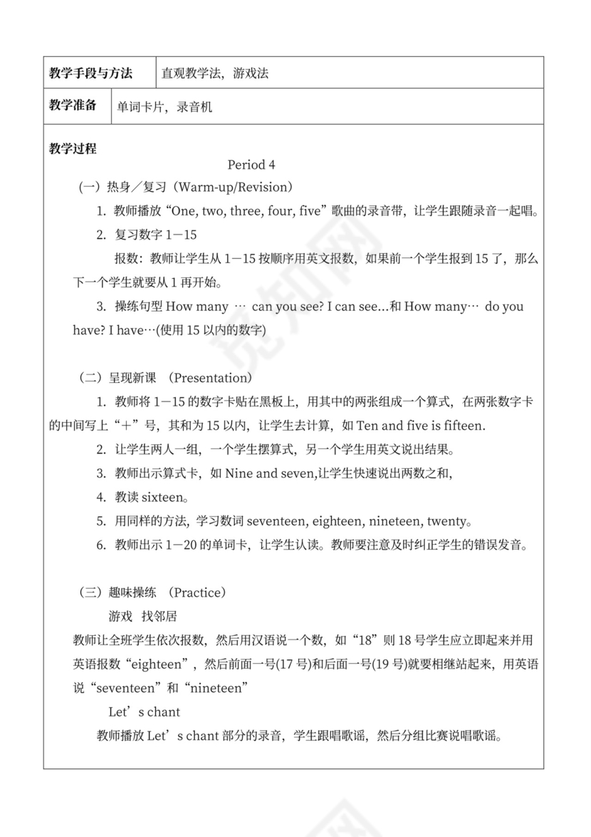 人教版小学三年级下册英语全册教案