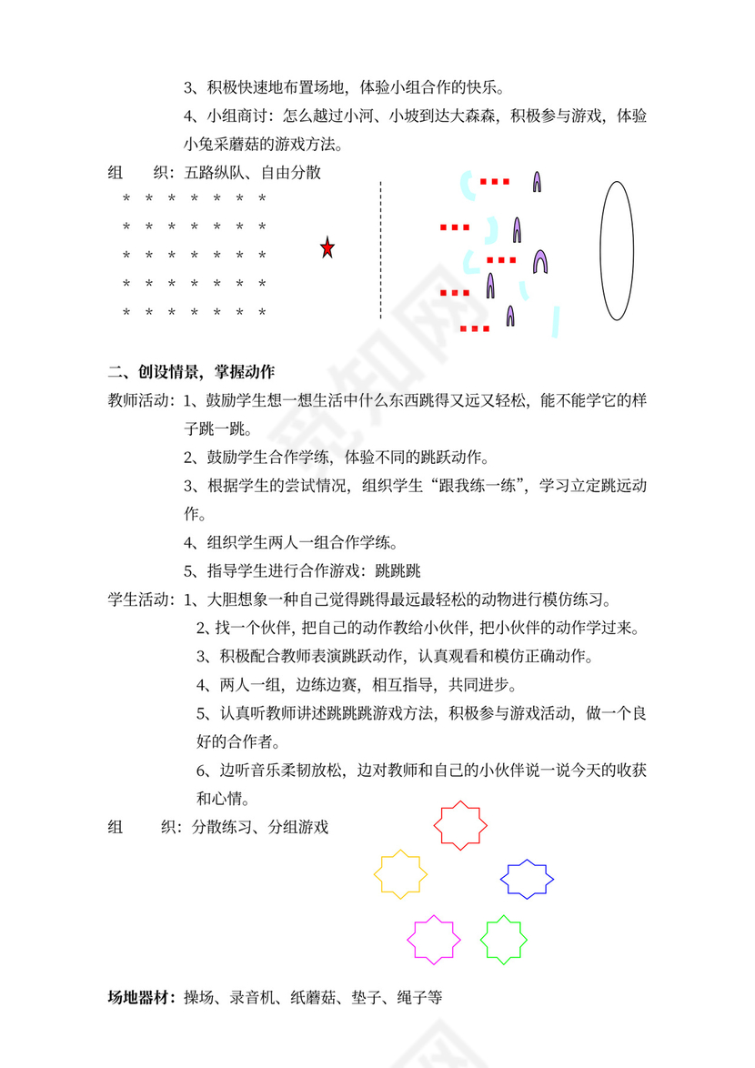 小学四年级体育课教案全集