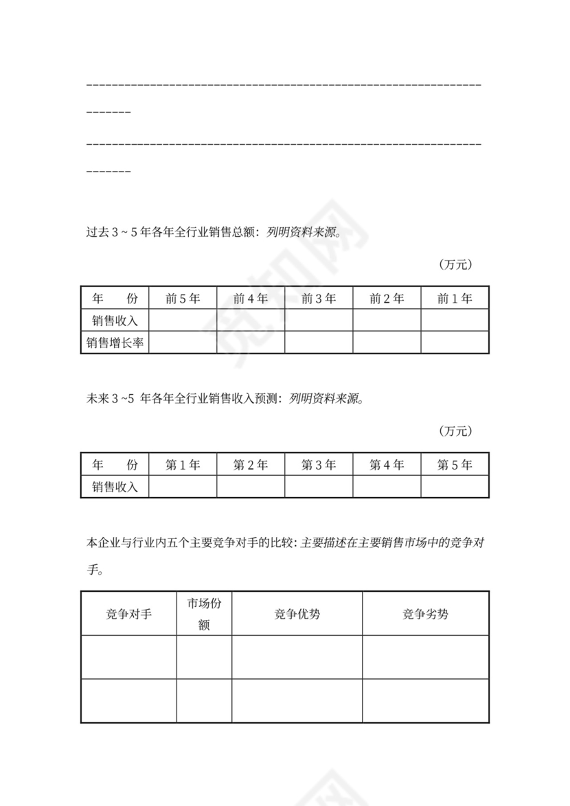互联网商业计划书样本