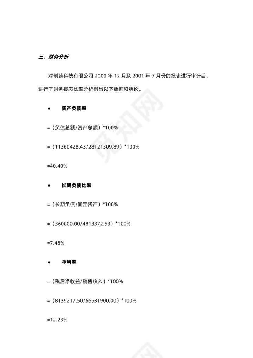制药公司商业计划书