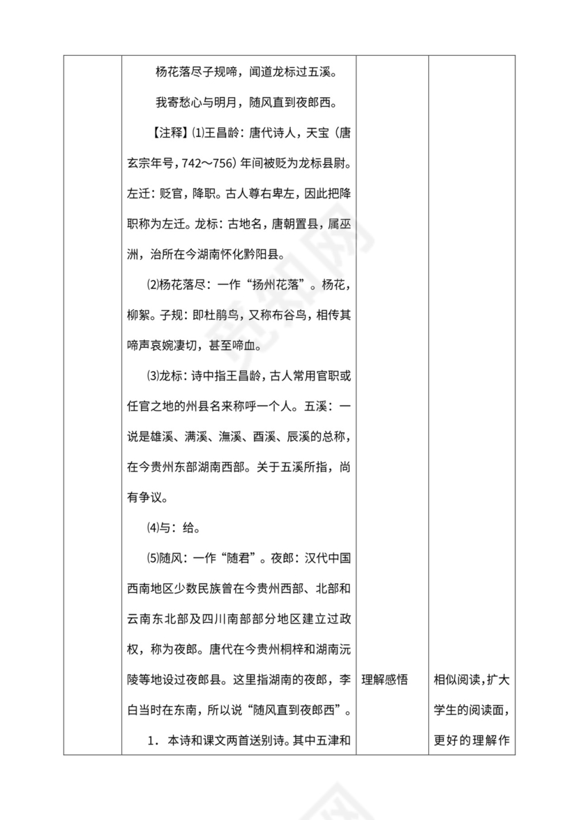 《送杜少府之任蜀州》教材教案