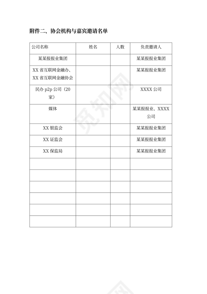 现代商务会议论坛策划方案WORD模板
