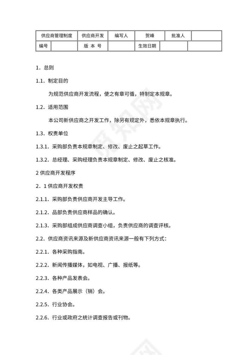 采购管理制度及流程图