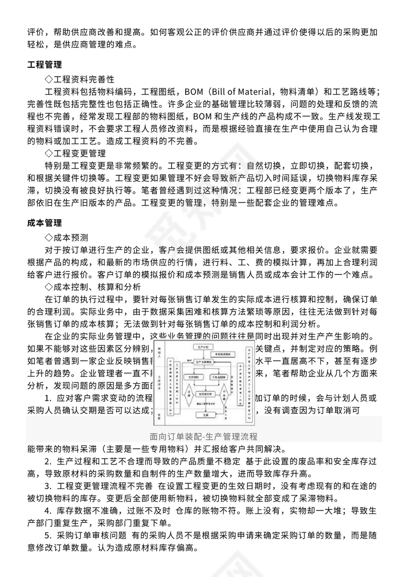 客户订单生产流程