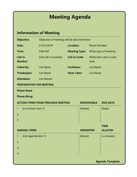 英文版会议流程