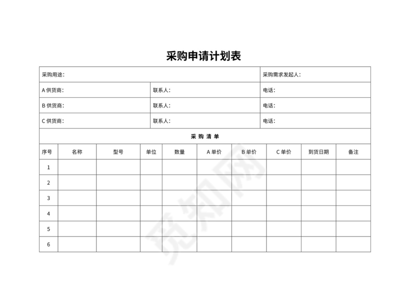 采购管理规定流程图