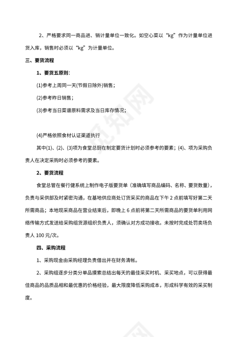 生鲜蔬菜采购管理流程