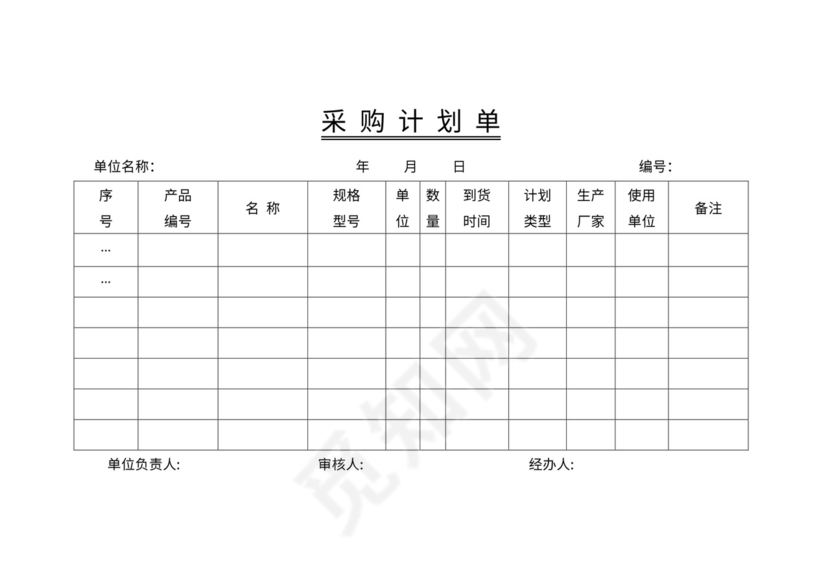 采购计划管理流程