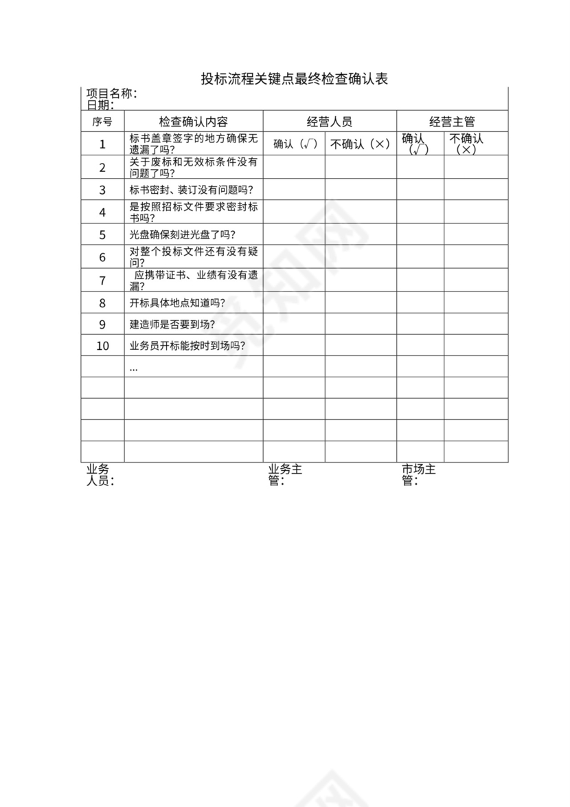 投标管理制度及流程图