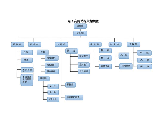 电子商务公司运营公司组织架构图