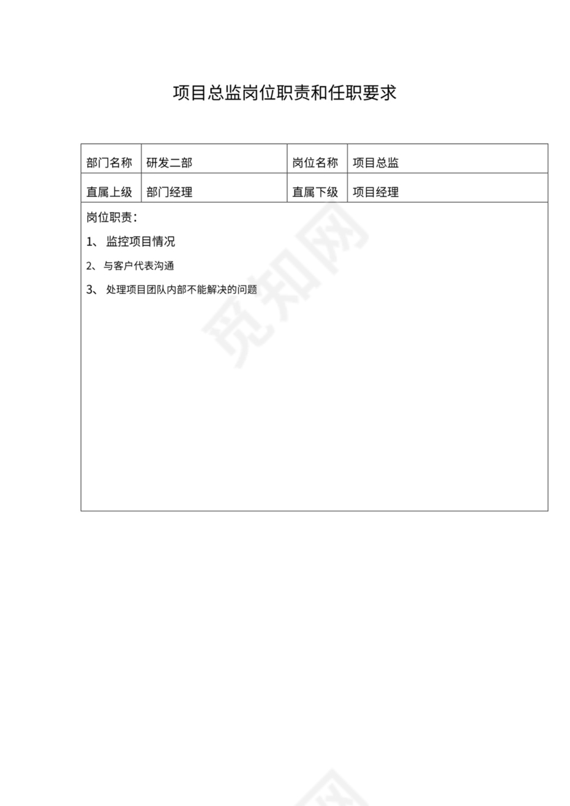 软件研发部门组织架构