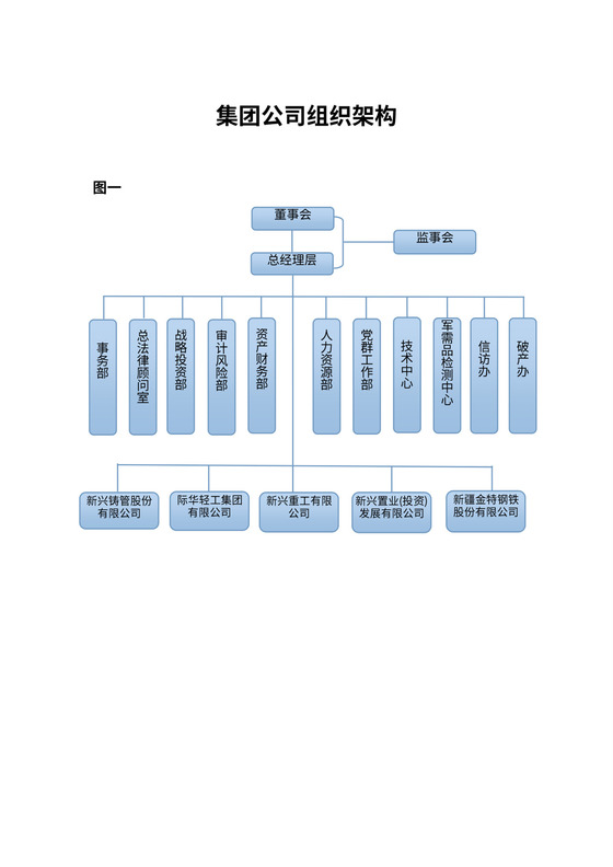 集团公司组织架构（模板）