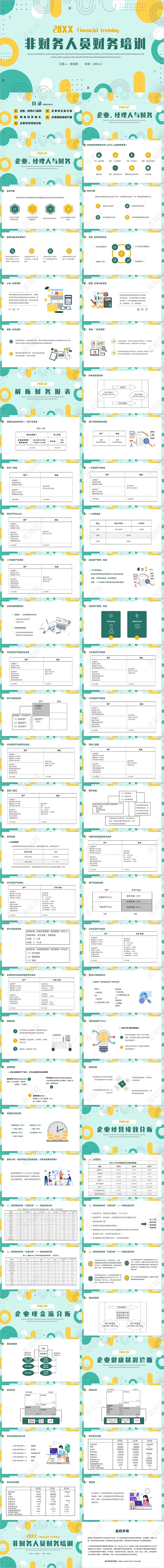 绿色简约风非财务人员财务培训