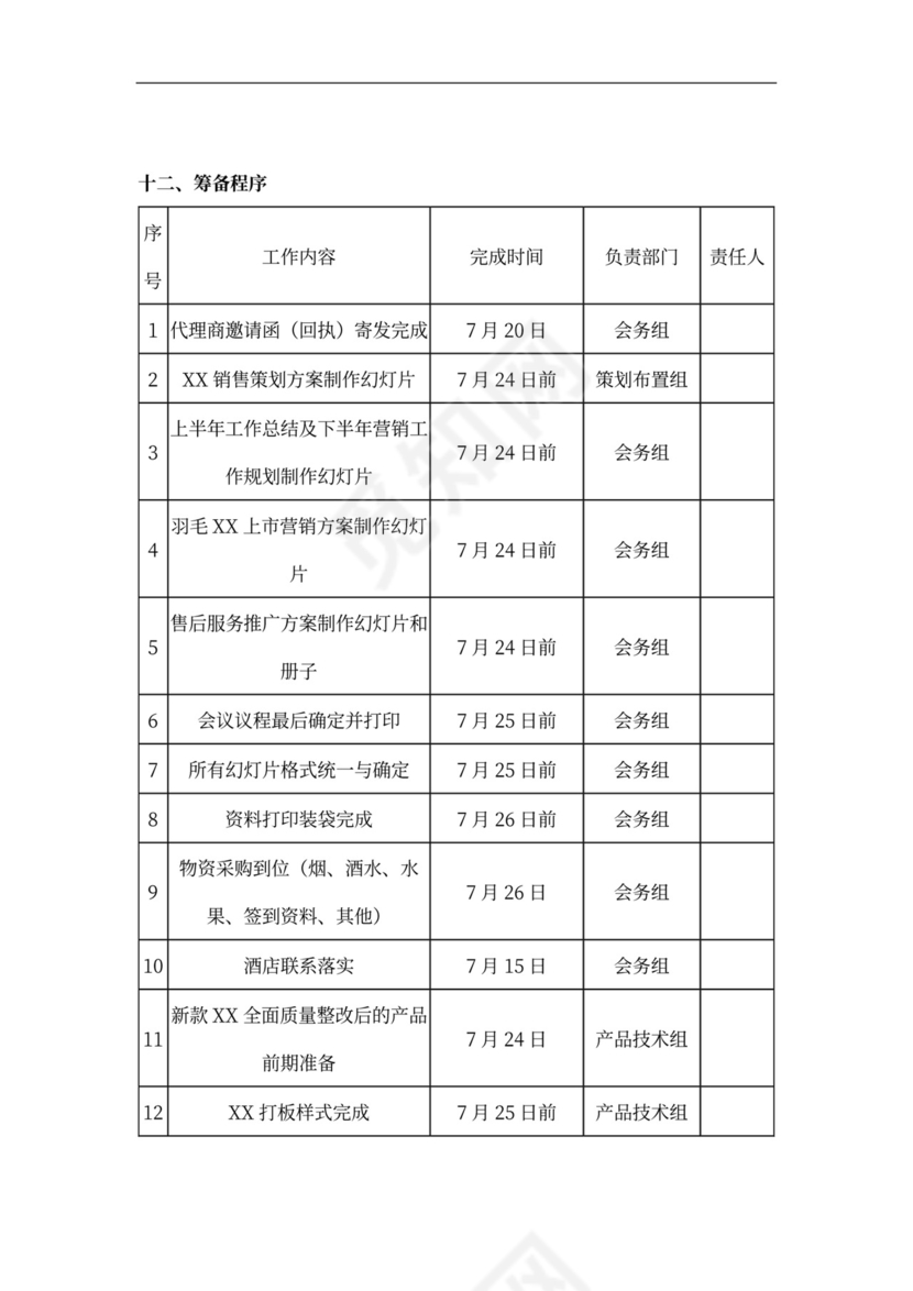 红橙商务大型会议策划方案