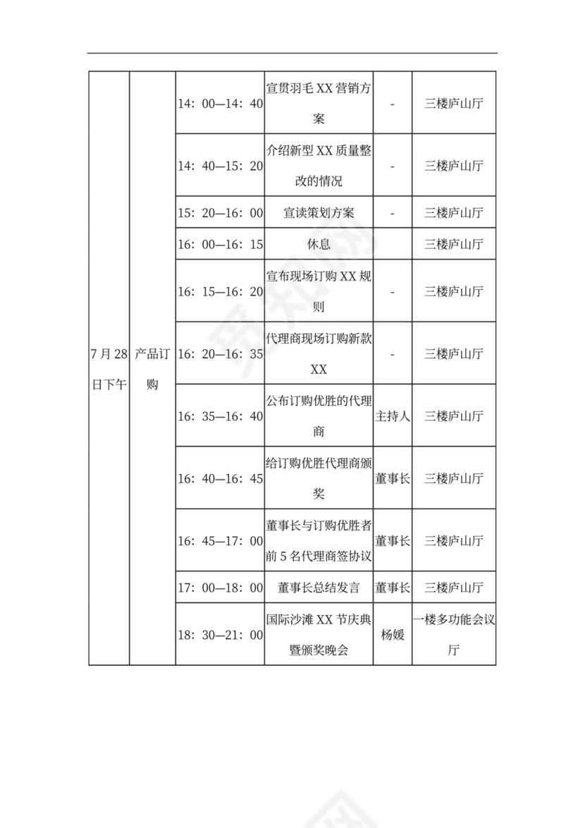 红橙商务大型会议策划方案