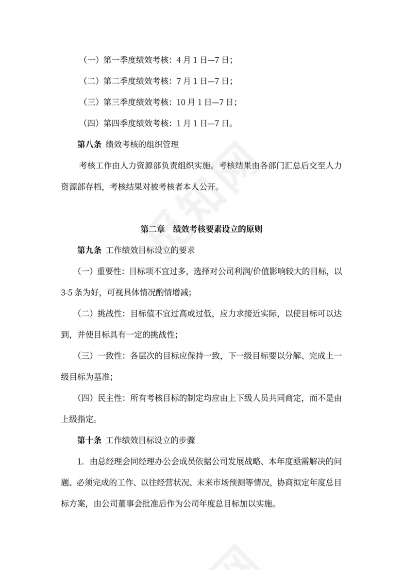 白色简约绩效考核制度绩效制度