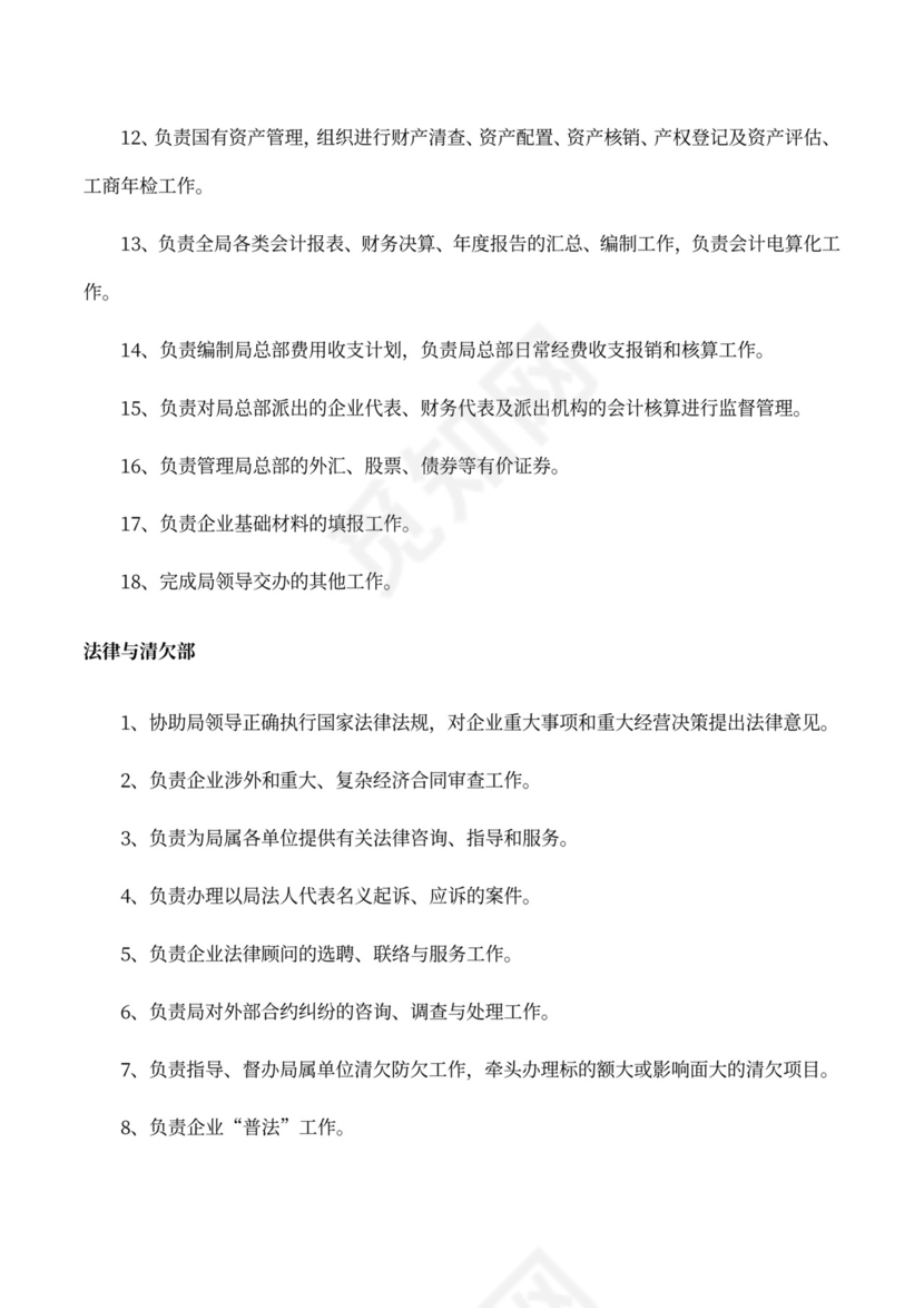 各部门或岗位职责说明部门岗位职责