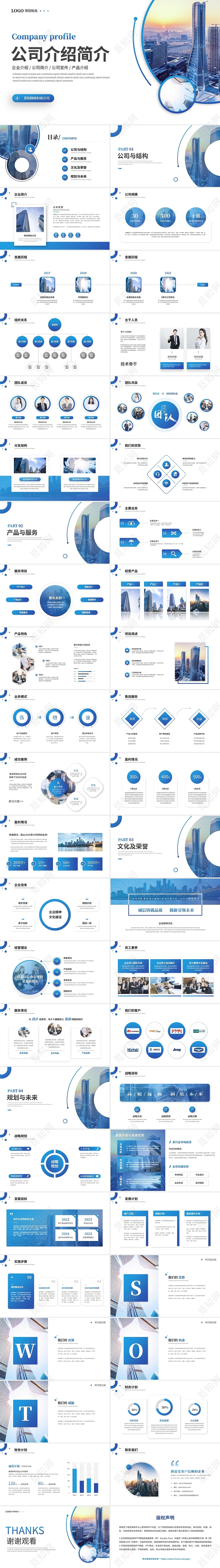 大气简约商务公司介绍企业介绍产品介绍公司宣传简介ppt模板
