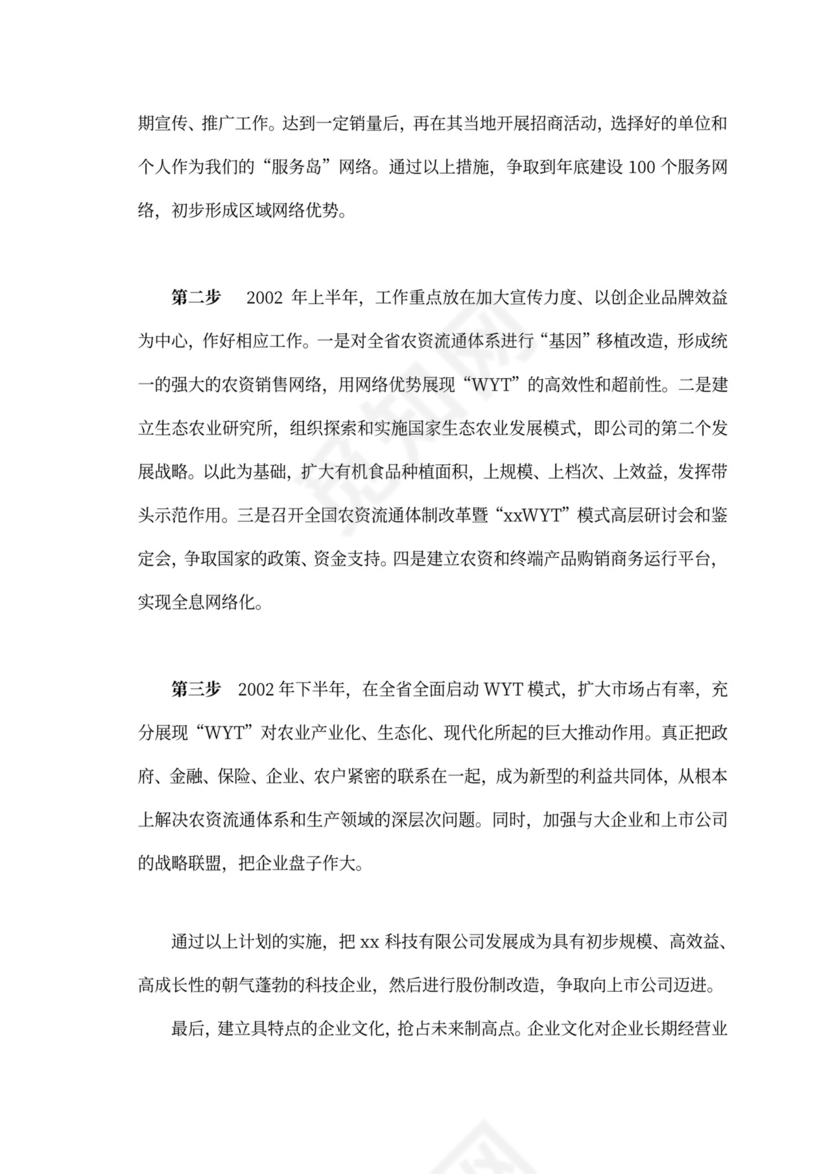 白色商务风创新创业项目计划书商业计划书模板