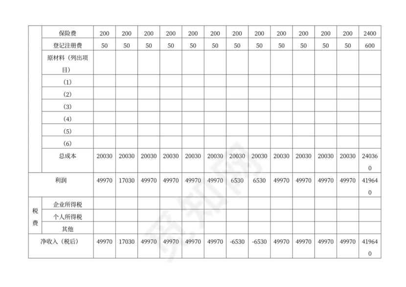 白色简约创新创业项目计划书商业计划书模板