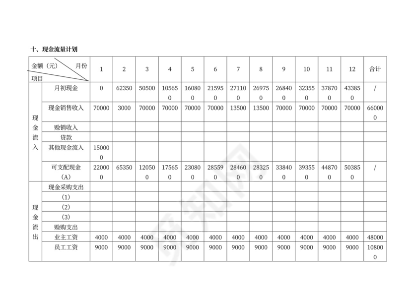 白色简约创新创业项目计划书商业计划书模板