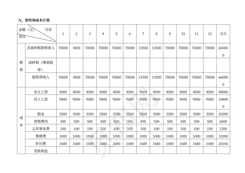 白色简约创新创业项目计划书商业计划书模板
