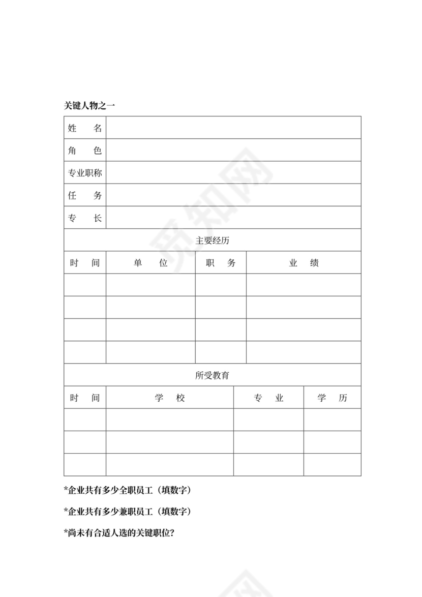 白色简约创新创业项目计划书商业计划书模板