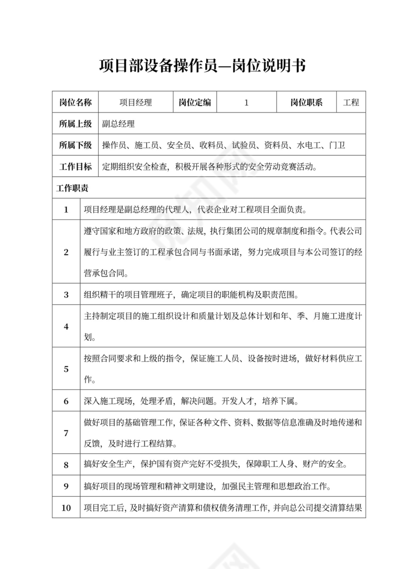 公司部门职能及岗位职责部门岗位职责